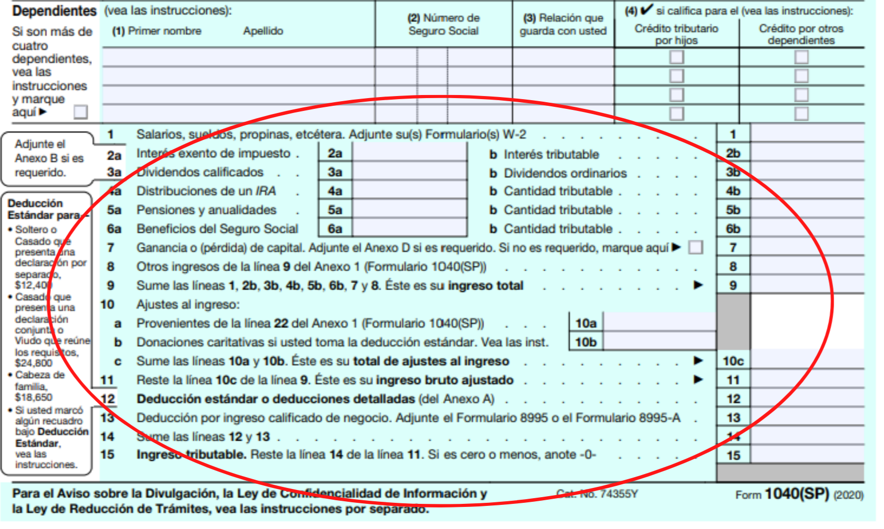 El Formulario 1040 Y Sus Variaciones